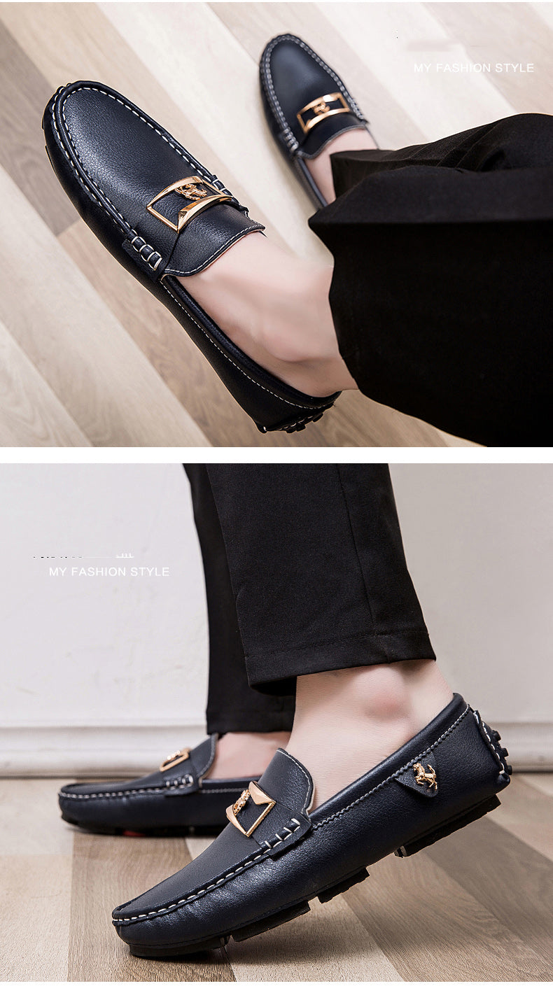 Mocassins en Cuir luxe auto / Casual Chaussures Hommes / Mocassin Chaussures design cuir luxe chic - kadopascher.com