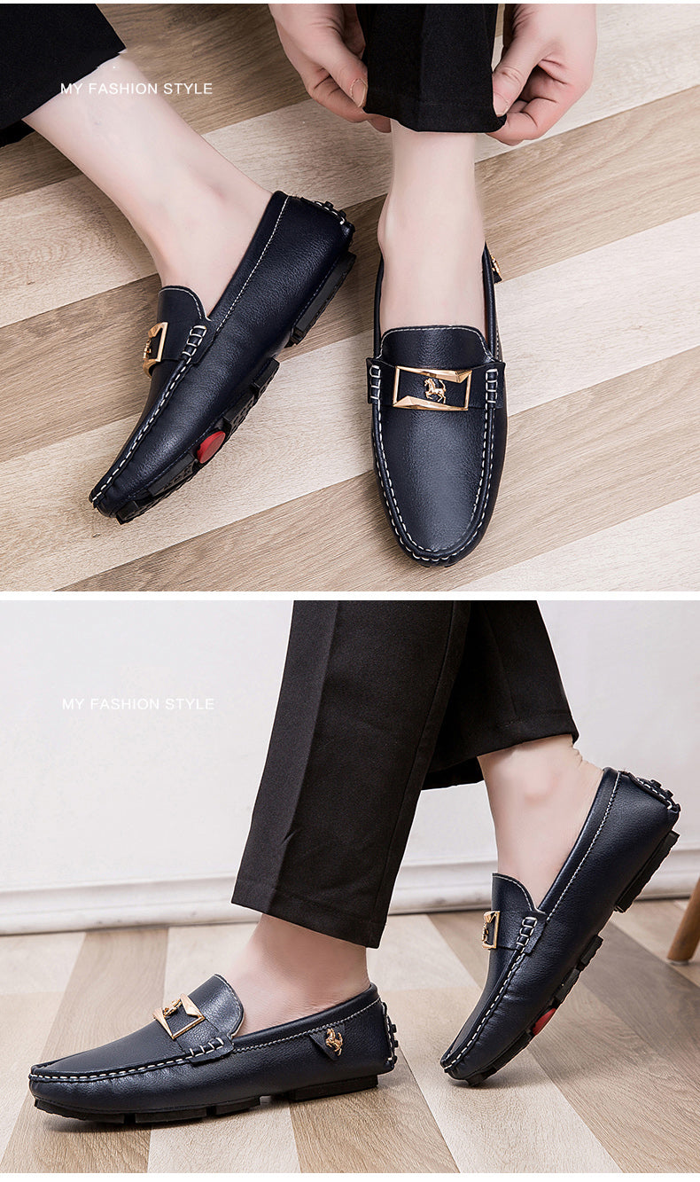 Mocassins en Cuir luxe auto / Casual Chaussures Hommes / Mocassin Chaussures design cuir luxe chic - kadopascher.com