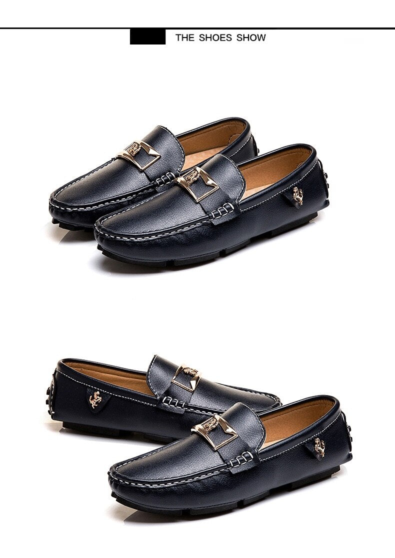 Mocassins en Cuir luxe auto / Casual Chaussures Hommes / Mocassin Chaussures design cuir luxe chic - kadopascher.com