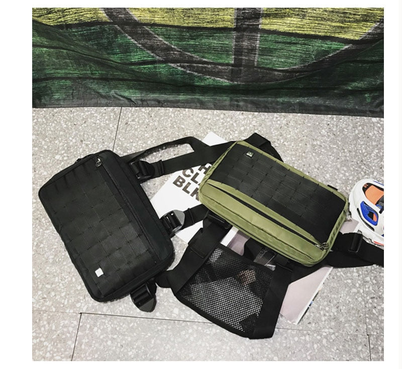 Gilet Poitrine Pack Hip hop Fonction Poitrine Rig Pack Nylon militaire Gilet poitrine rig rig Pack - kadopascher.com