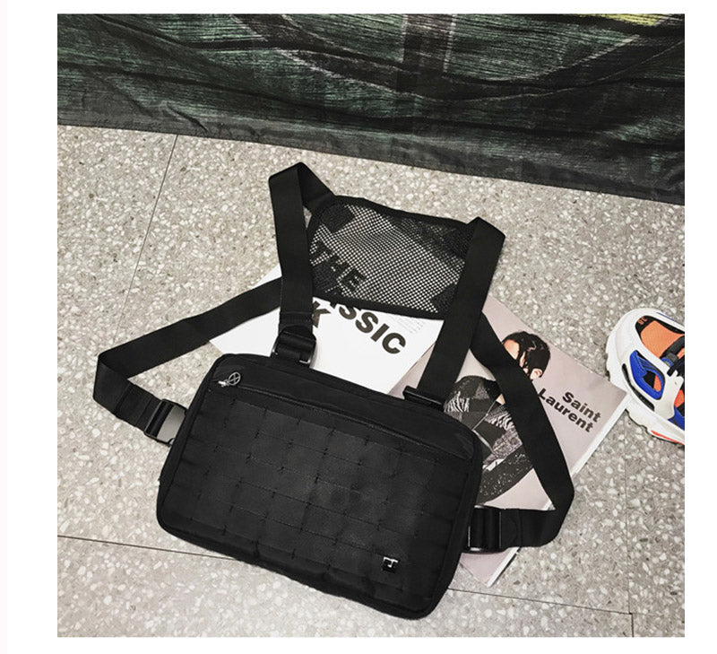 Gilet Poitrine Pack Hip hop Fonction Poitrine Rig Pack Nylon militaire Gilet poitrine rig rig Pack - kadopascher.com