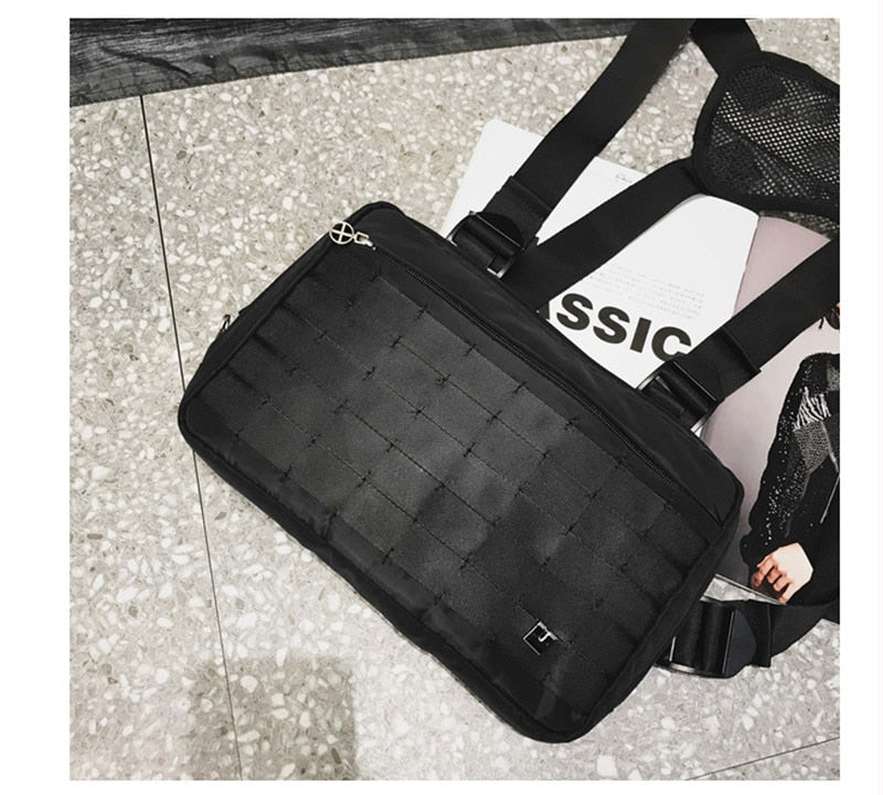 Gilet Poitrine Pack Hip hop Fonction Poitrine Rig Pack Nylon militaire Gilet poitrine rig rig Pack - kadopascher.com