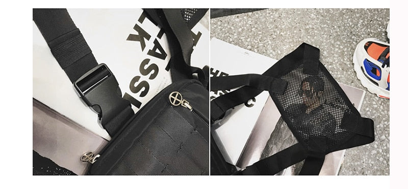 Gilet Poitrine Pack Hip hop Fonction Poitrine Rig Pack Nylon militaire Gilet poitrine rig rig Pack - kadopascher.com