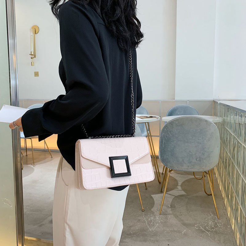 Sacs à bandoulière en cuir pour femmes collection 2020 / Petit sac à bandoulière Messenger Femme Chaîne de luxe Sacs à main - kadopascher.com