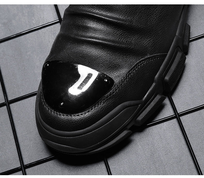 Chaussures bottines hommes en cuir véritable mode luxe  / bottes de neige Super qualité / chaussures de designer 5 # 20 / 10D50 - kadopascher.com