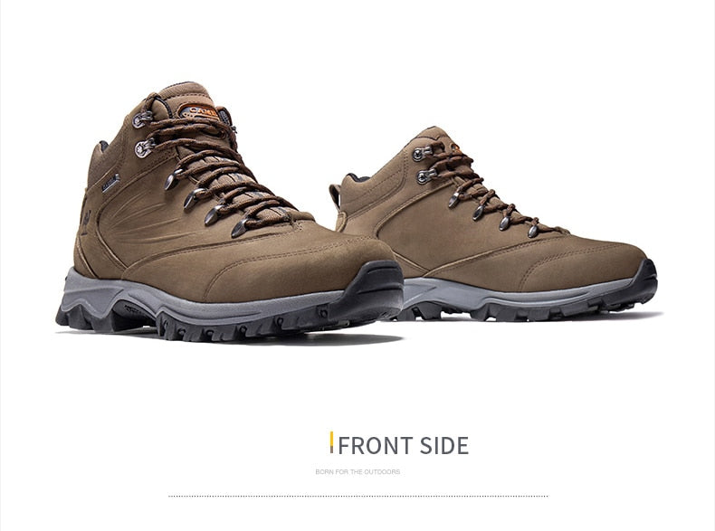 CAMEL Outdoor Sports High-Top Chaussures de randonnée en cuir pour hommes Imperméable Antidérapant Respirant Bottes de trekking d'escalade - kadopascher.com