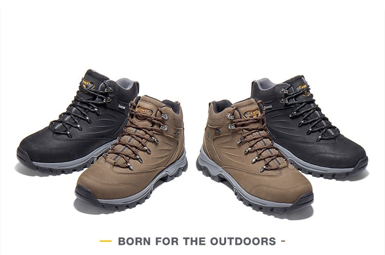 CAMEL Outdoor Sports High-Top Chaussures de randonnée en cuir pour hommes Imperméable Antidérapant Respirant Bottes de trekking d'escalade - kadopascher.com