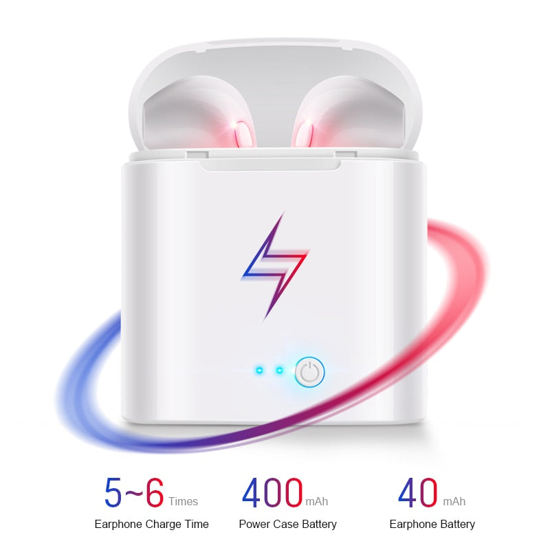 i7s TWS Wireless Earphone 3D Bluetooth5.0 Headphones Android Headset For Iphone 7 8 plus x xr Xiaomi Mi 9T + Charging Box Sport - kadopascher.com