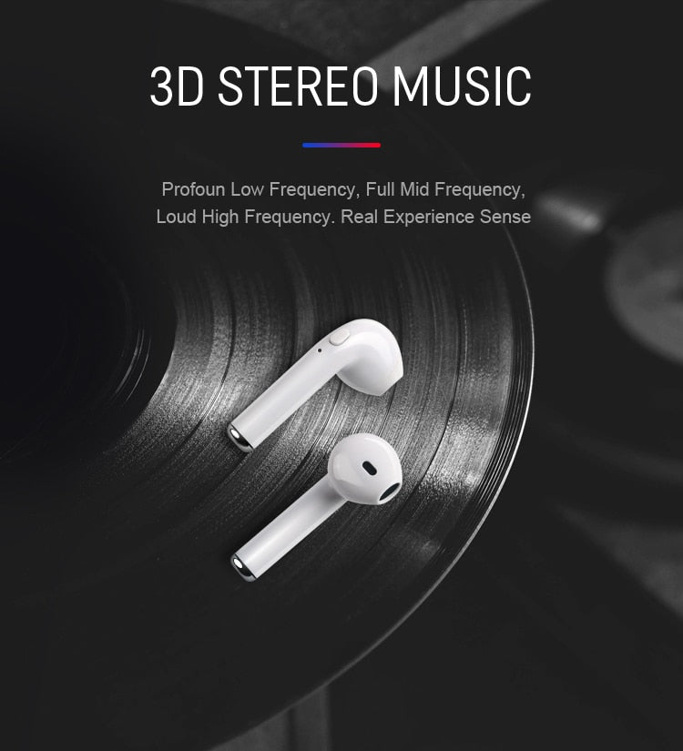 i7s TWS Wireless Earphone 3D Bluetooth5.0 Headphones Android Headset For Iphone 7 8 plus x xr Xiaomi Mi 9T + Charging Box Sport - kadopascher.com