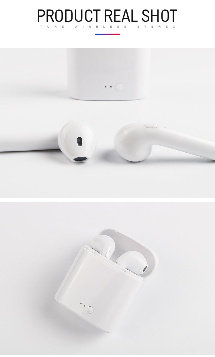 i7s TWS Wireless Earphone 3D Bluetooth5.0 Headphones Android Headset For Iphone 7 8 plus x xr Xiaomi Mi 9T + Charging Box Sport - kadopascher.com