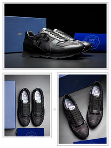 OPP Hommes Chaussures Grande Taille Chaussures de Sport De Mode Hommes Camouflage Chaussures À Lacets Casual Confortable Véritable Sneaker En Cuir - kadopascher.com