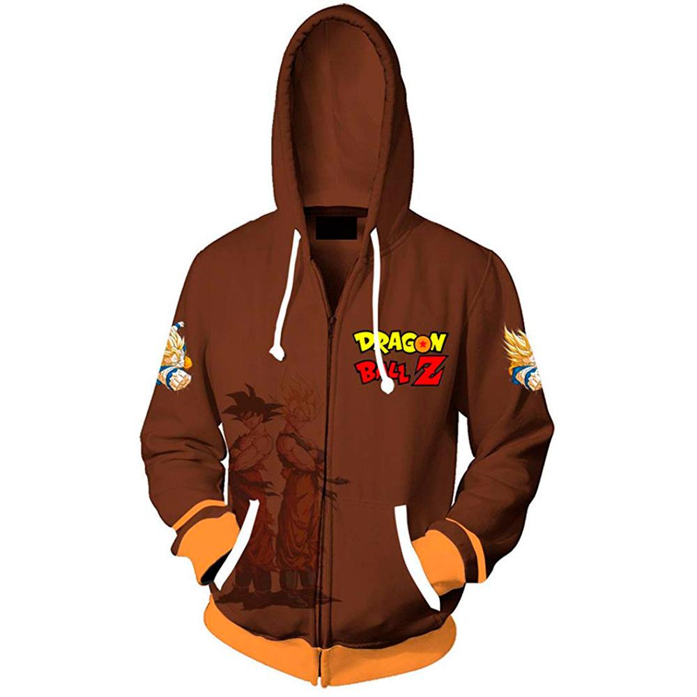 Dragon Ball Z Men Women Hoodies 2019 Fashion Streetwear Hooded Jacket Sweatshirt Cosplay Zipper Men Hoodie - kadopascher.com