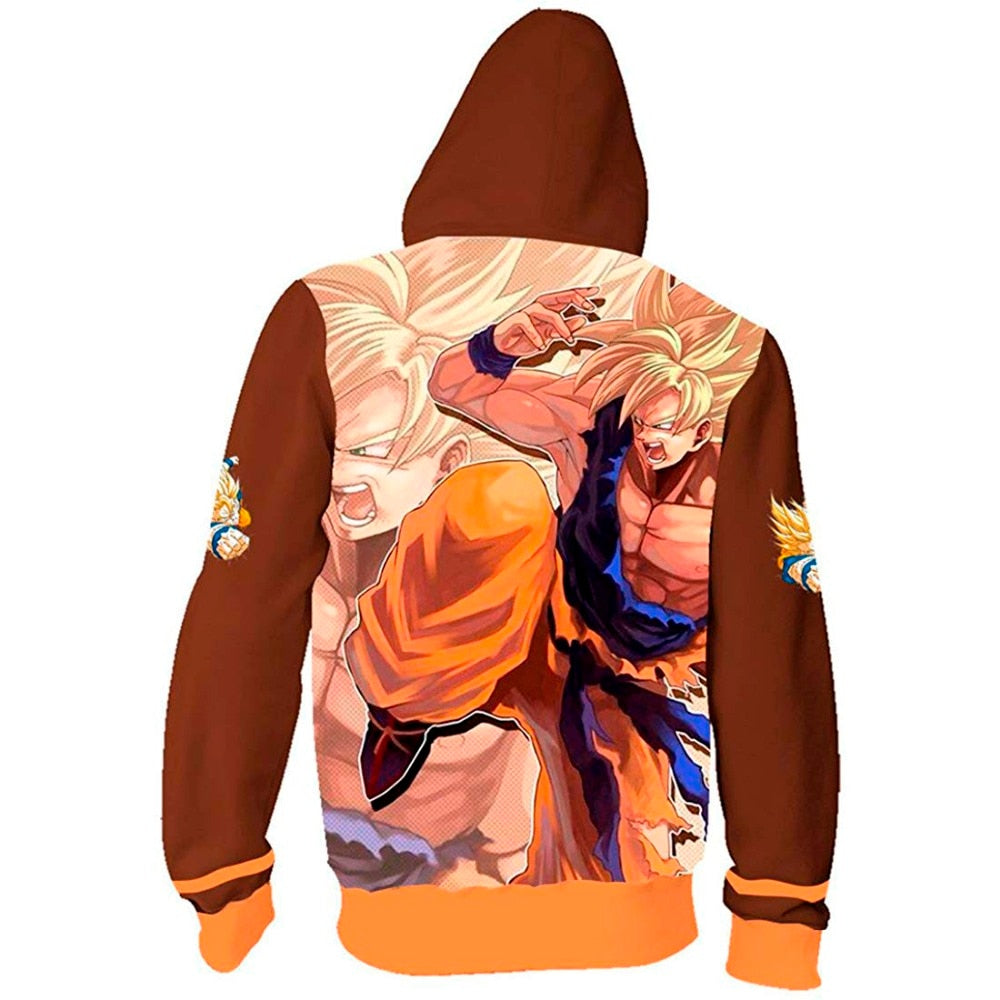 Dragon Ball Z Men Women Hoodies 2019 Fashion Streetwear Hooded Jacket Sweatshirt Cosplay Zipper Men Hoodie - kadopascher.com