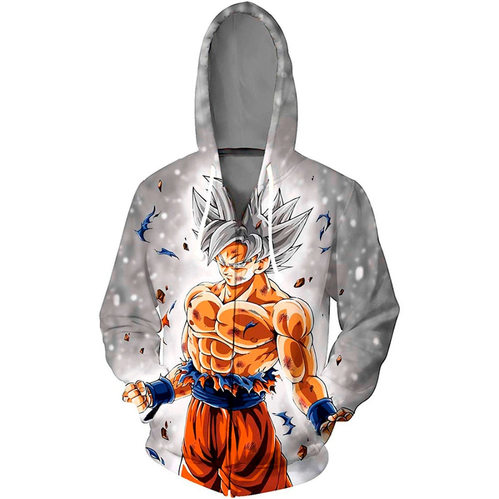 Dragon Ball Z Men Women Hoodies 2019 Fashion Streetwear Hooded Jacket Sweatshirt Cosplay Zipper Men Hoodie - kadopascher.com