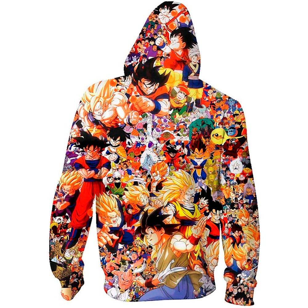 Dragon Ball Z Men Women Hoodies 2019 Fashion Streetwear Hooded Jacket Sweatshirt Cosplay Zipper Men Hoodie - kadopascher.com