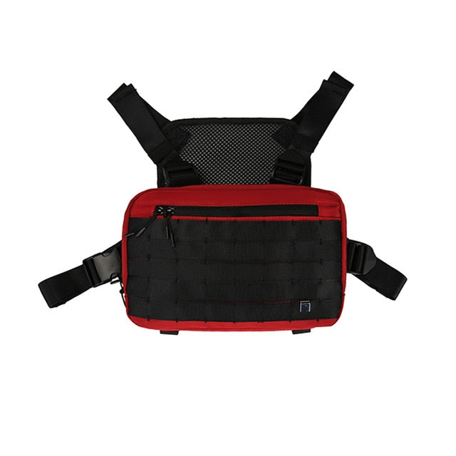 Gilet Poitrine Pack Hip hop Fonction Poitrine Rig Pack Nylon militaire Gilet poitrine rig rig Pack - kadopascher.com
