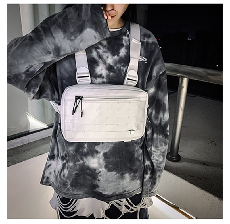 Gilet Poitrine Pack Hip hop Fonction Poitrine Rig Pack Nylon militaire Gilet poitrine rig rig Pack - kadopascher.com