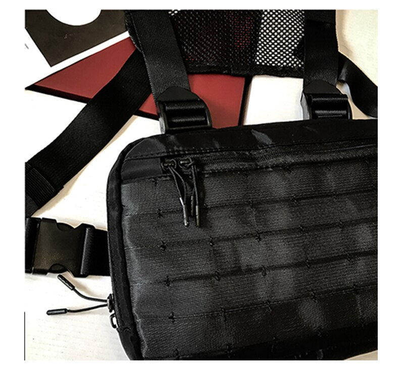 Gilet Poitrine Pack Hip hop Fonction Poitrine Rig Pack Nylon militaire Gilet poitrine rig rig Pack - kadopascher.com