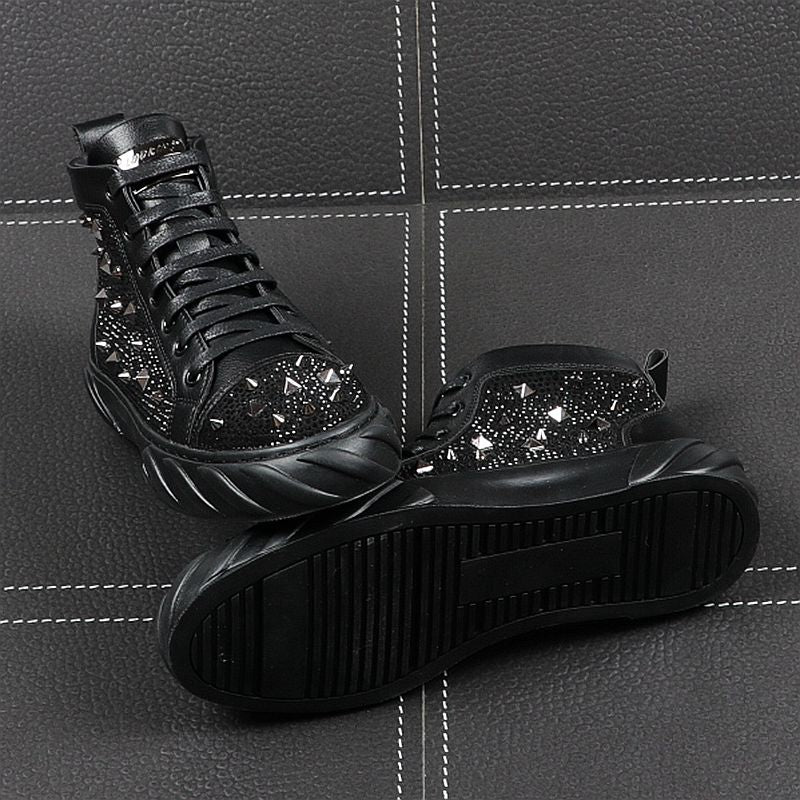 Chaussures de designer luxe Hommes punk Moto / Chaussures Décontractées Britannique Homme Tendance - kadopascher.com