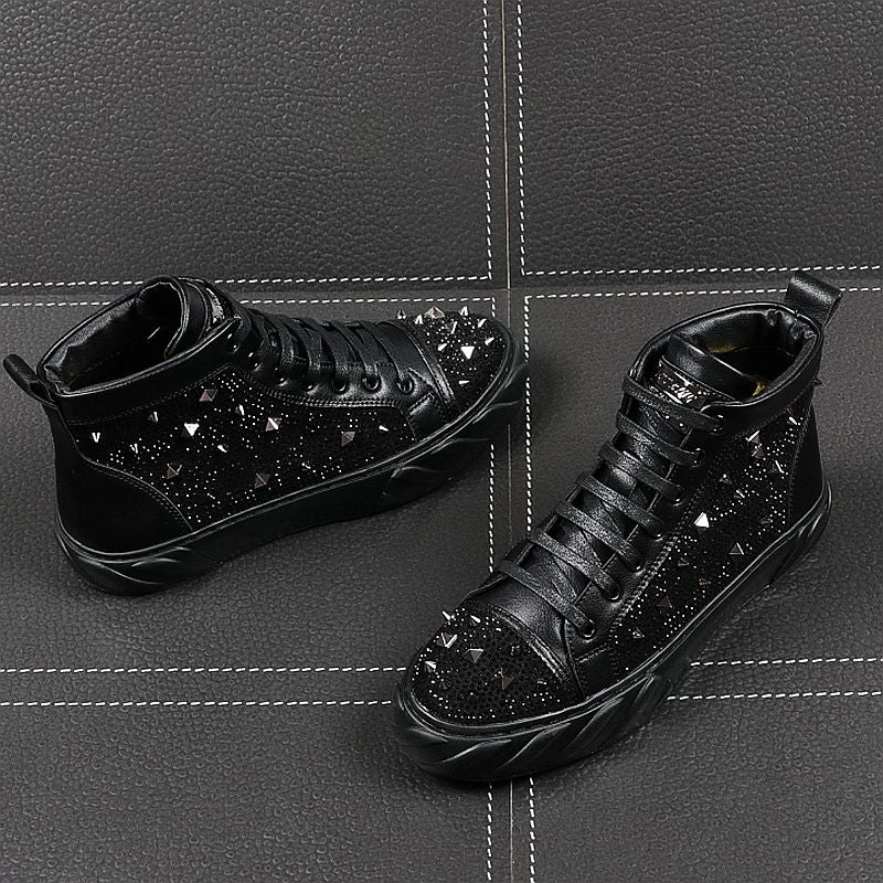 Chaussures de designer luxe Hommes punk Moto / Chaussures Décontractées Britannique Homme Tendance - kadopascher.com
