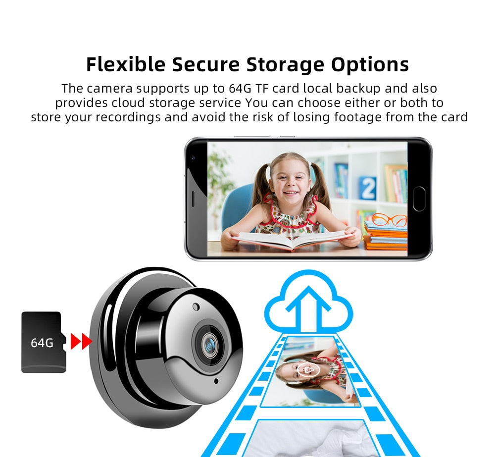 SDETER 1080P Sans Fil Mini WiFi Caméra Caméra de Sécurité À Domicile IP CCTV Surveillance IR Vision Nocturne Motion Détecter Bébé Moniteur P2P - kadopascher.com