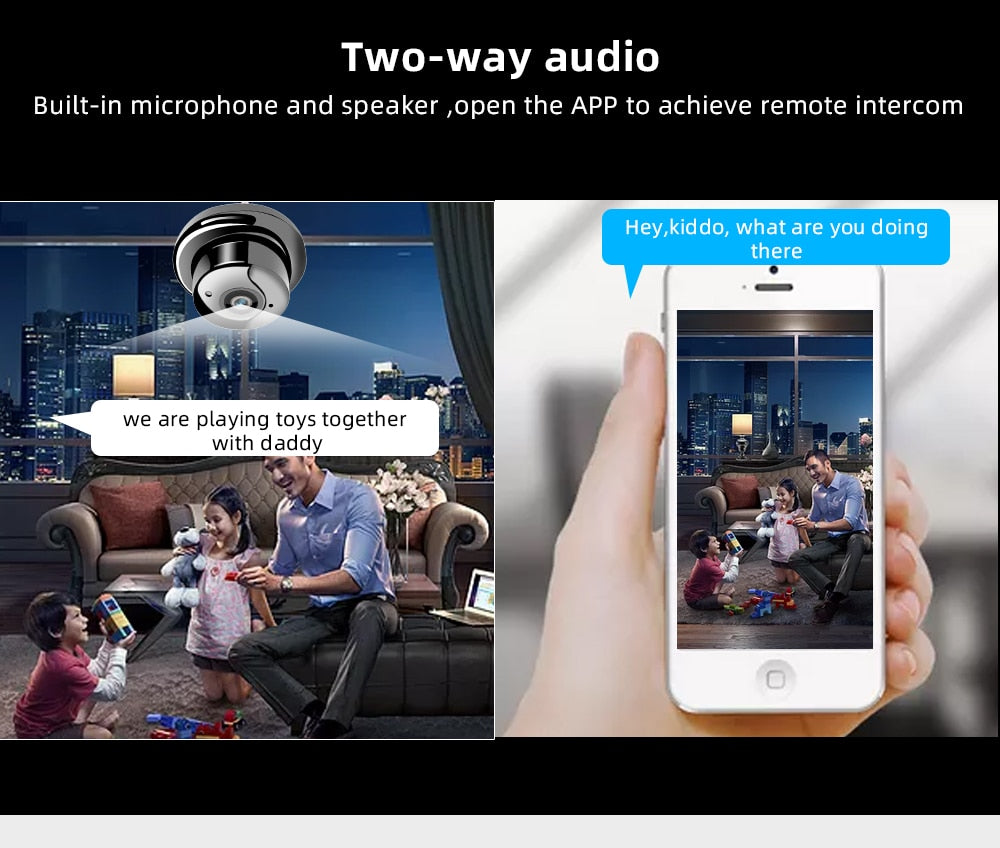 SDETER 1080P Sans Fil Mini WiFi Caméra Caméra de Sécurité À Domicile IP CCTV Surveillance IR Vision Nocturne Motion Détecter Bébé Moniteur P2P - kadopascher.com