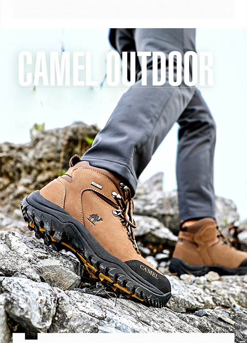 CAMEL Hommes Femmes High Top Chaussures de Randonnée 2019 Durable Imperméable Antidérapant En Plein Air Escalade Trekking Chaussures Militaire Tactique Bottes - kadopascher.com
