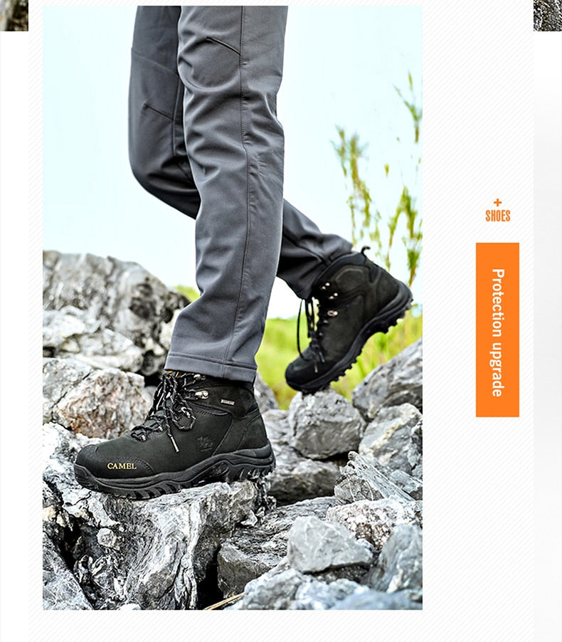 CAMEL Hommes Femmes High Top Chaussures de Randonnée 2019 Durable Imperméable Antidérapant En Plein Air Escalade Trekking Chaussures Militaire Tactique Bottes - kadopascher.com