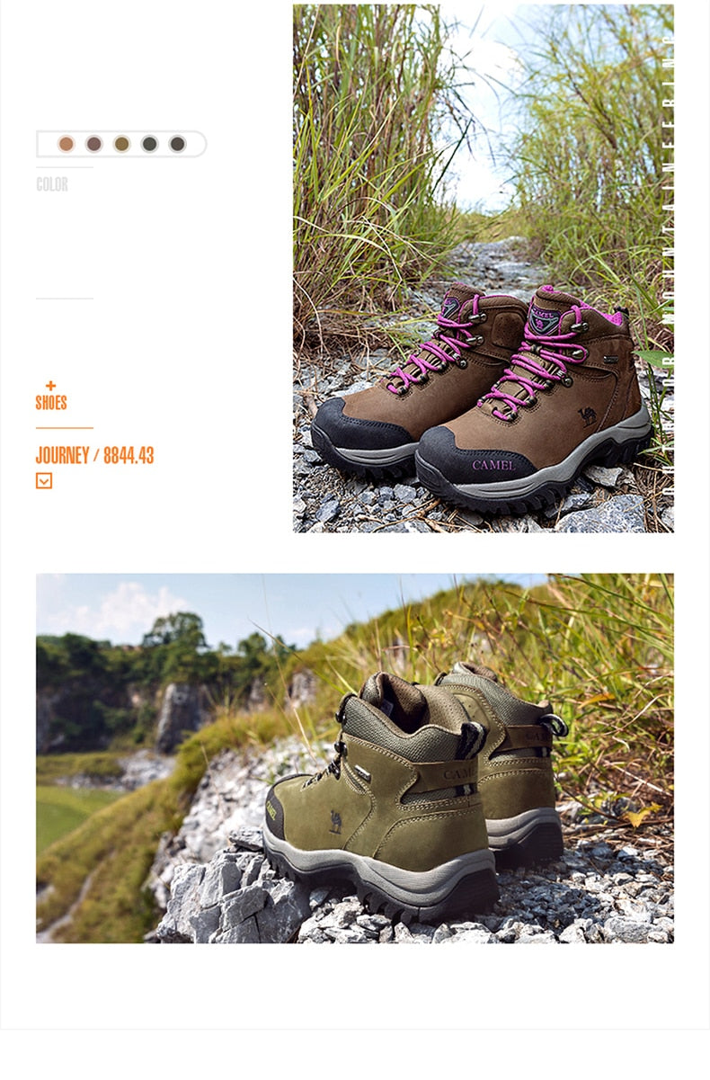 CAMEL Hommes Femmes High Top Chaussures de Randonnée 2019 Durable Imperméable Antidérapant En Plein Air Escalade Trekking Chaussures Militaire Tactique Bottes - kadopascher.com