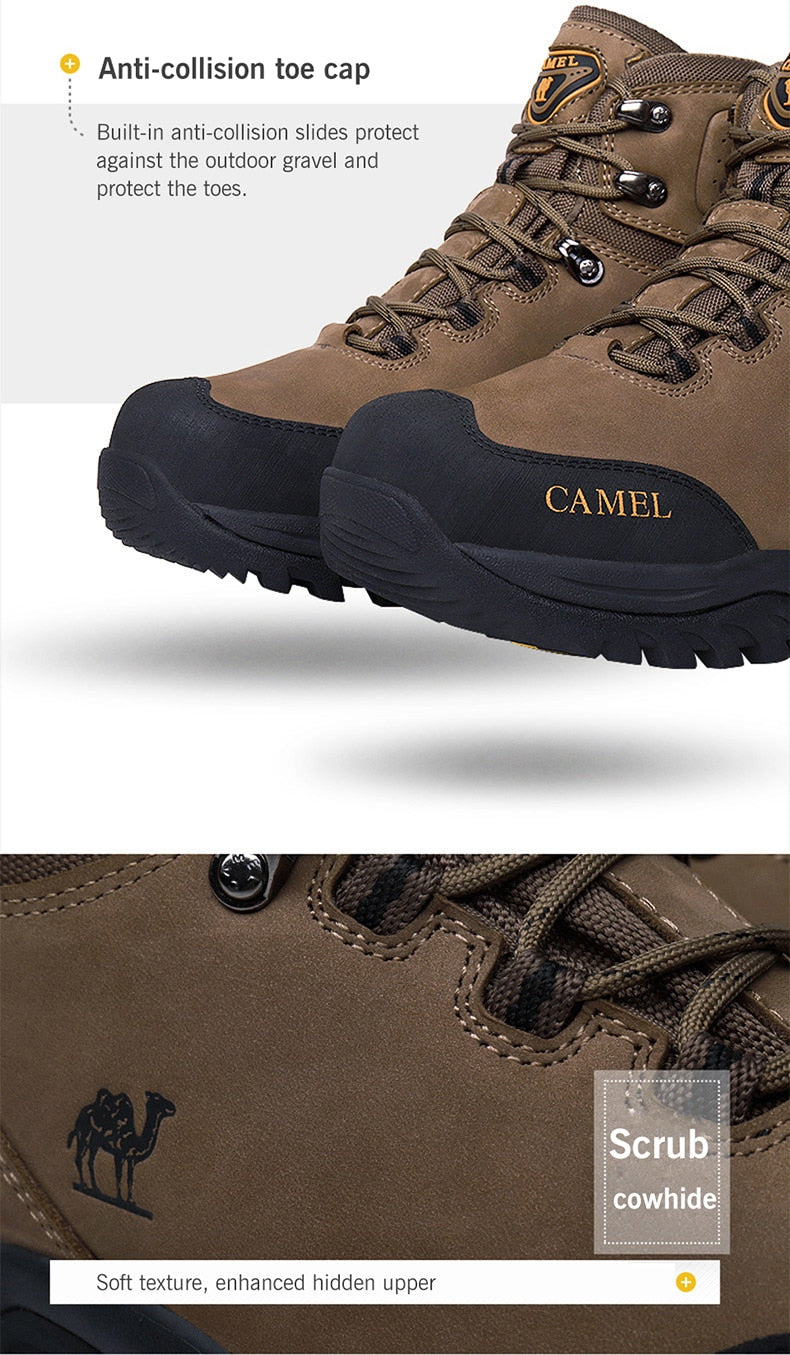 CAMEL Hommes Femmes High Top Chaussures de Randonnée 2019 Durable Imperméable Antidérapant En Plein Air Escalade Trekking Chaussures Militaire Tactique Bottes - kadopascher.com