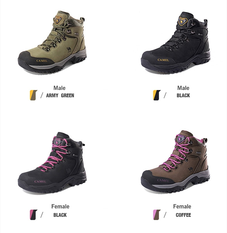 CAMEL Hommes Femmes High Top Chaussures de Randonnée 2019 Durable Imperméable Antidérapant En Plein Air Escalade Trekking Chaussures Militaire Tactique Bottes - kadopascher.com