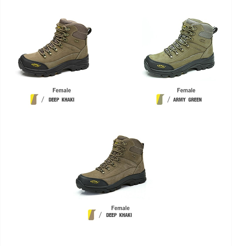 CAMEL Hommes Femmes High Top Chaussures de Randonnée 2019 Durable Imperméable Antidérapant En Plein Air Escalade Trekking Chaussures Militaire Tactique Bottes - kadopascher.com