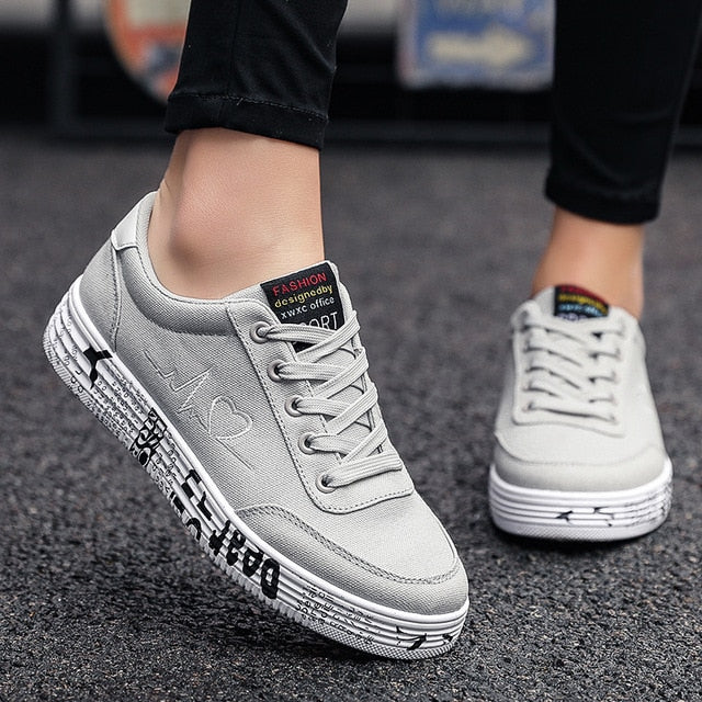 Chaussures femmes vulcanisées confortables /  Baskets Dames / Chaussures a Lacets décontractées Toile - kadopascher.com
