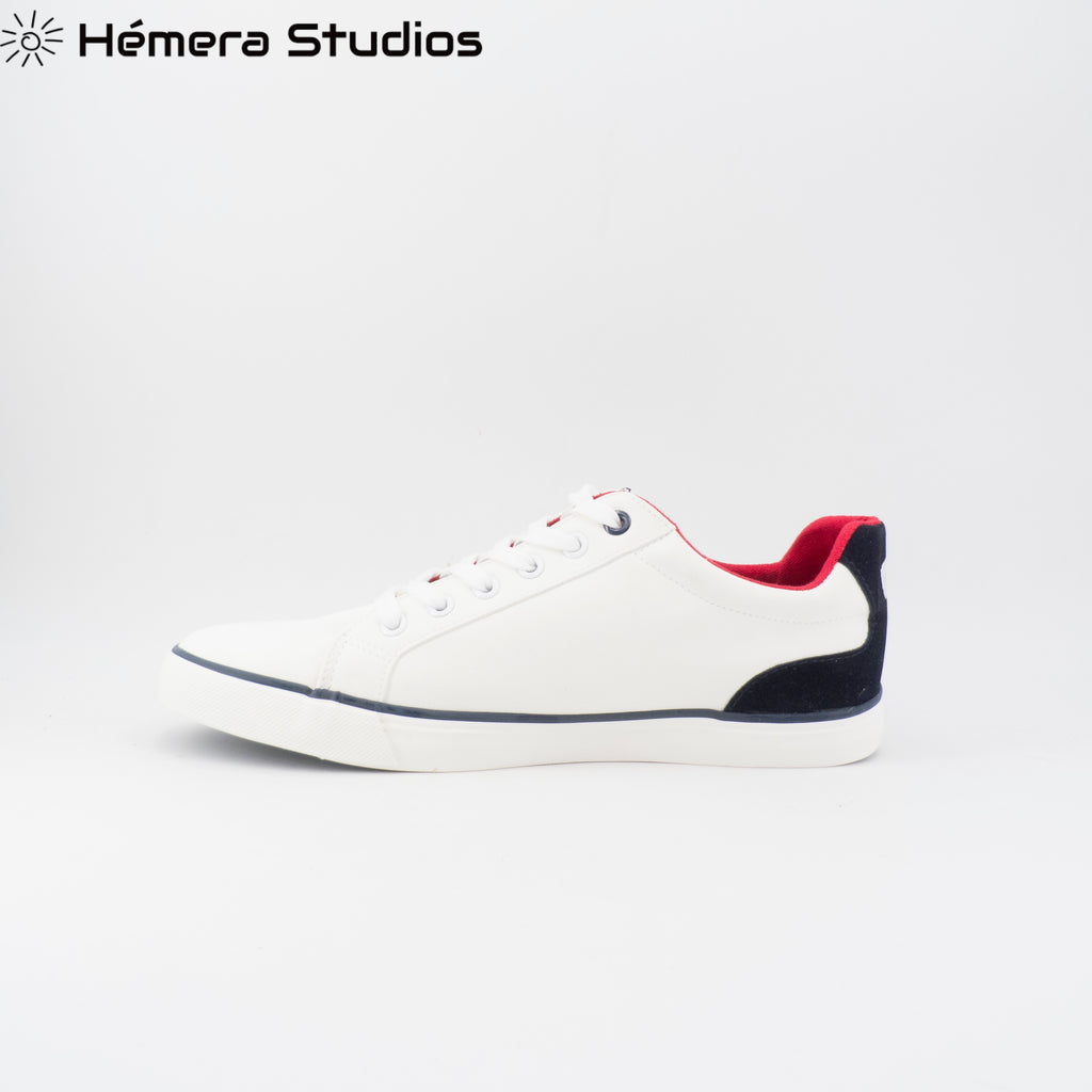 Chaussures homme habillées confortables et élégantes chaussures plates décontractées hommes à lacets blanc bleu marine toile multicolore - kadopascher.com