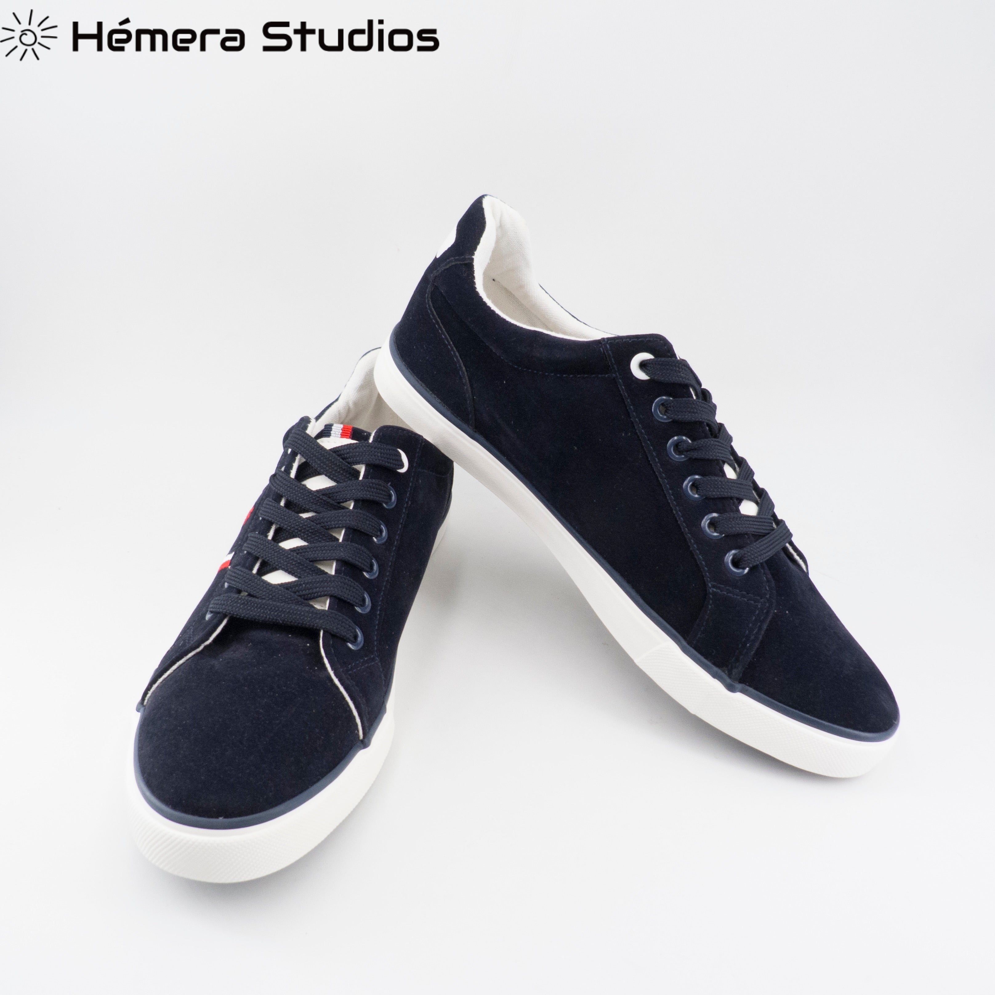 Chaussures homme habillées confortables et élégantes chaussures plates décontractées hommes à lacets blanc bleu marine toile multicolore - kadopascher.com
