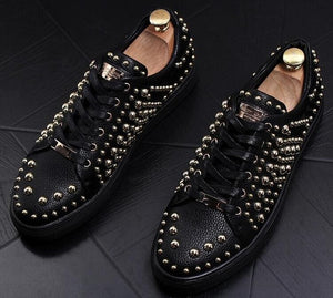Chaussures cuir perlée luxe chic homme - kadopascher.com