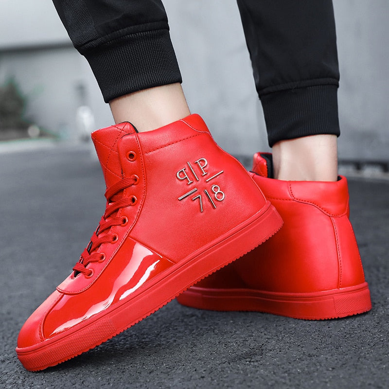 Chaussures PP Mode luxe Brillantes / Chaussures Hommes luxe chic PP / Sneakers High top British Design - kadopascher.com