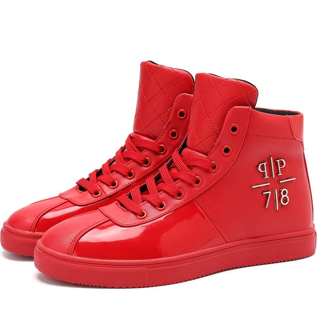 Chaussures PP Mode luxe Brillantes / Chaussures Hommes luxe chic PP / Sneakers High top British Design - kadopascher.com