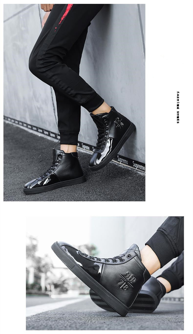 Chaussures PP Mode luxe Brillantes / Chaussures Hommes luxe chic PP / Sneakers High top British Design - kadopascher.com