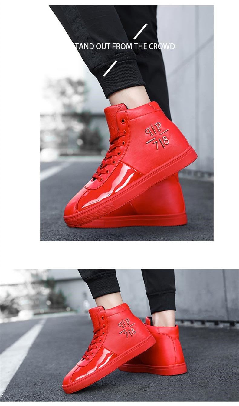 Chaussures PP Mode luxe Brillantes / Chaussures Hommes luxe chic PP / Sneakers High top British Design - kadopascher.com