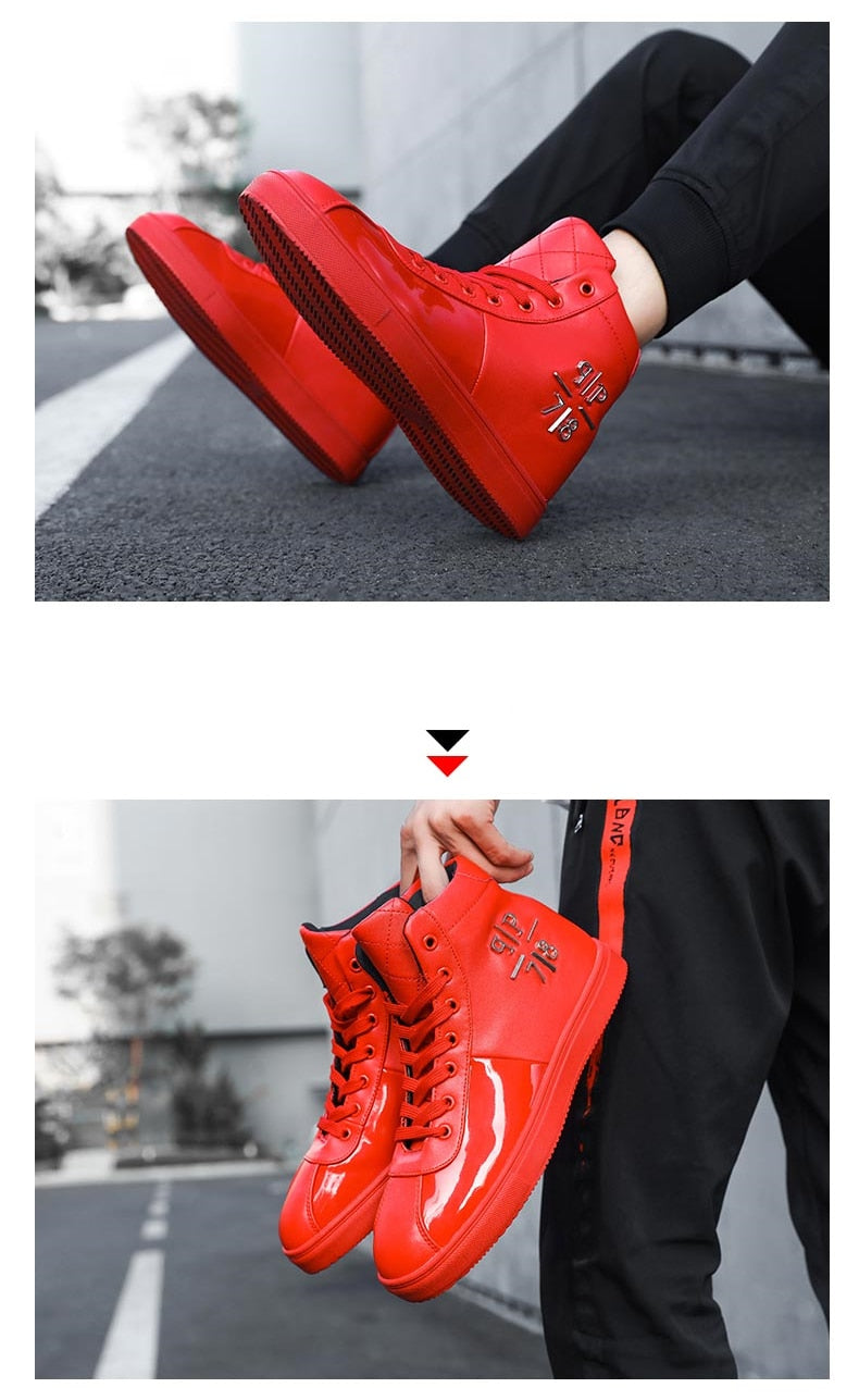 Chaussures PP Mode luxe Brillantes / Chaussures Hommes luxe chic PP / Sneakers High top British Design - kadopascher.com