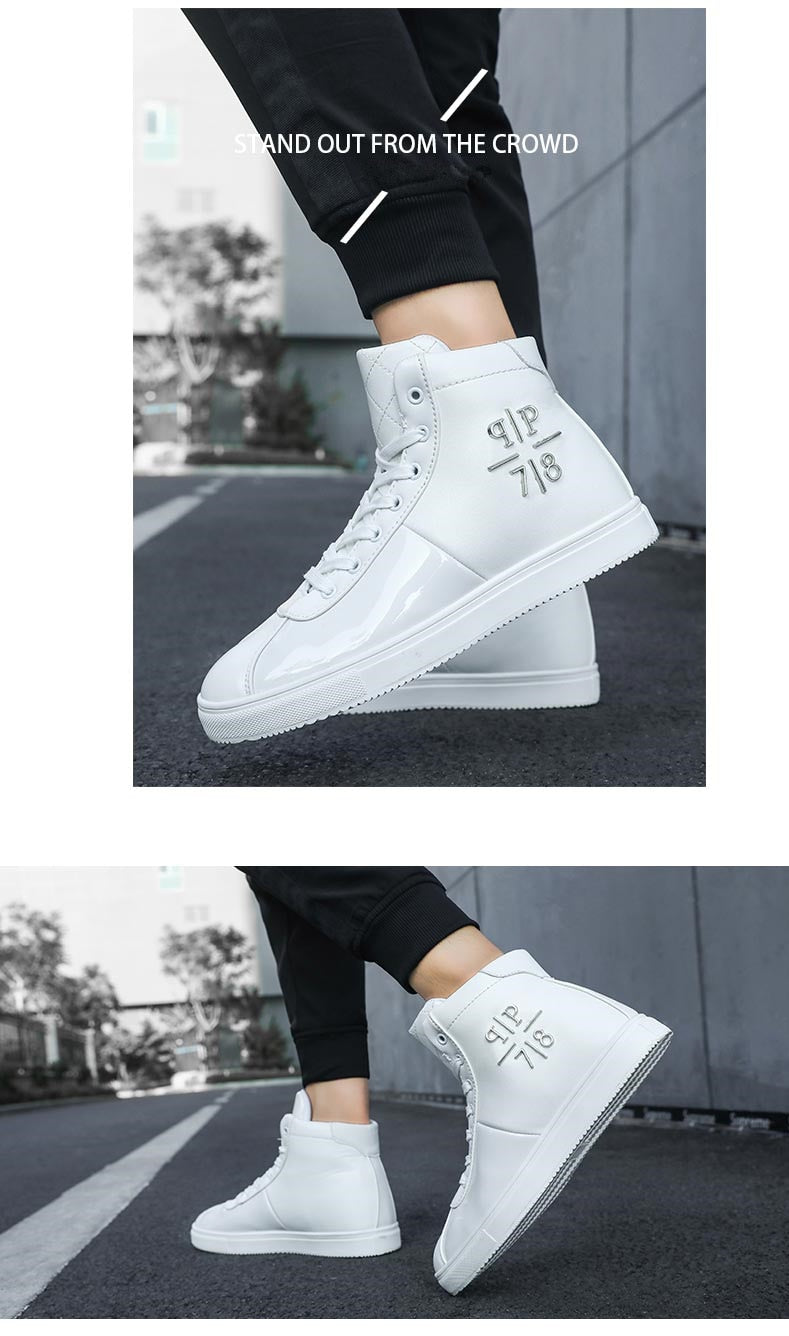 Chaussures PP Mode luxe Brillantes / Chaussures Hommes luxe chic PP / Sneakers High top British Design - kadopascher.com