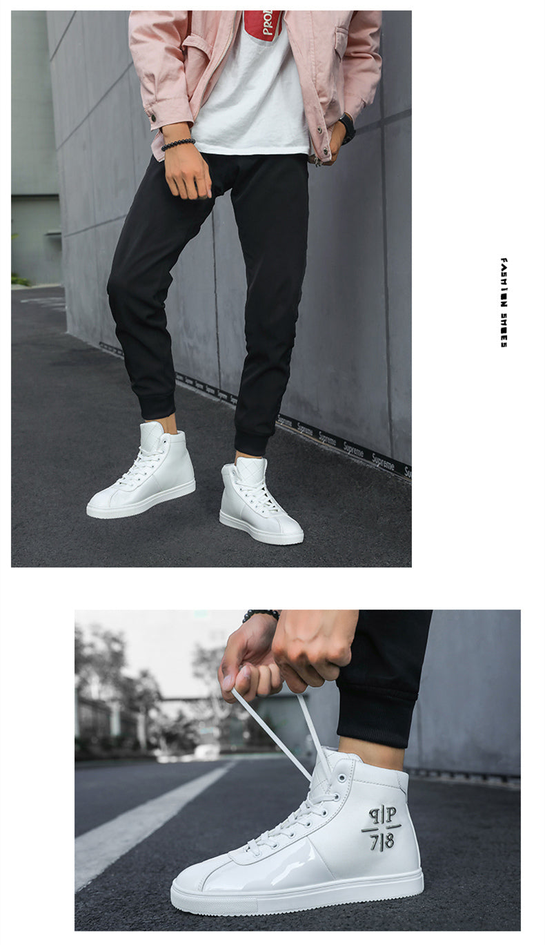 Chaussures PP Mode luxe Brillantes / Chaussures Hommes luxe chic PP / Sneakers High top British Design - kadopascher.com