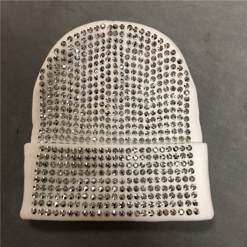 Bonnet femme avec perles / Black Hats with Clear Black Crystals - kadopascher.com