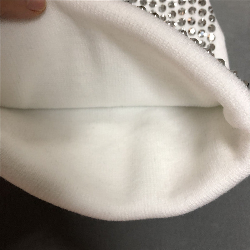 Bonnet femme avec perles / Black Hats with Clear Black Crystals - kadopascher.com