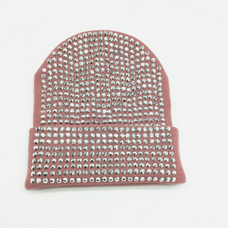 Bonnet femme avec perles / Black Hats with Clear Black Crystals - kadopascher.com