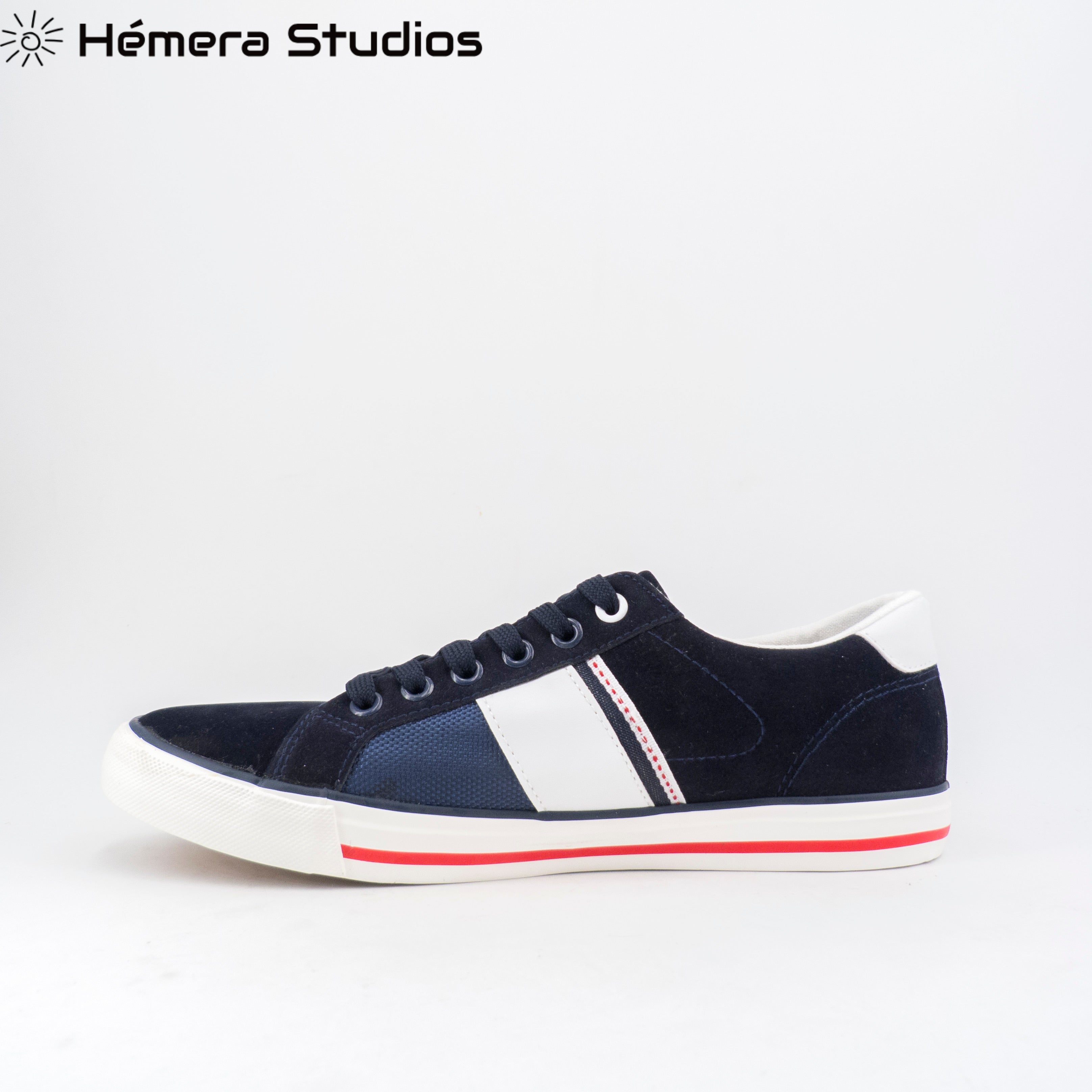 Chaussures homme habillées confortables et élégantes chaussures plates décontractées hommes à lacets blanc bleu marine toile multicolore - kadopascher.com