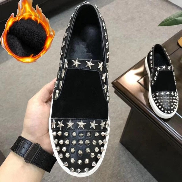 chaussures 2020 Nouvelle Mode respirant confortable hommes mocassins de luxe Spikes hommes - kadopascher.com