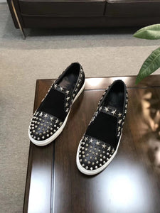 chaussures 2020 Nouvelle Mode respirant confortable hommes mocassins de luxe Spikes hommes - kadopascher.com