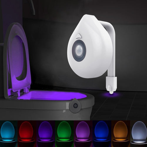 LED Siège de Toilette Night Light Motion Sensor WC Light 8 Couleurs - kadopascher.com